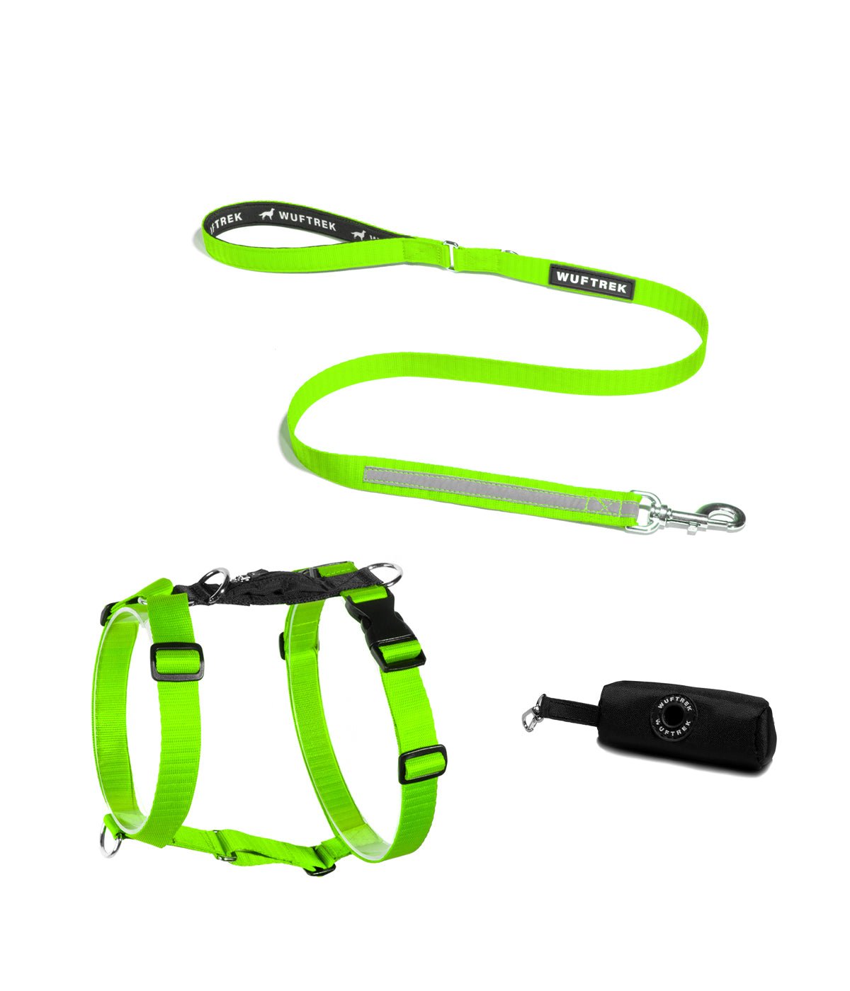 Combo de arnés en forma de H para perros color citrus