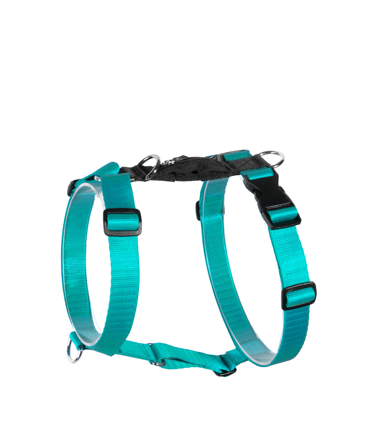 Arnés en forma de H para perros en color azul turquesa