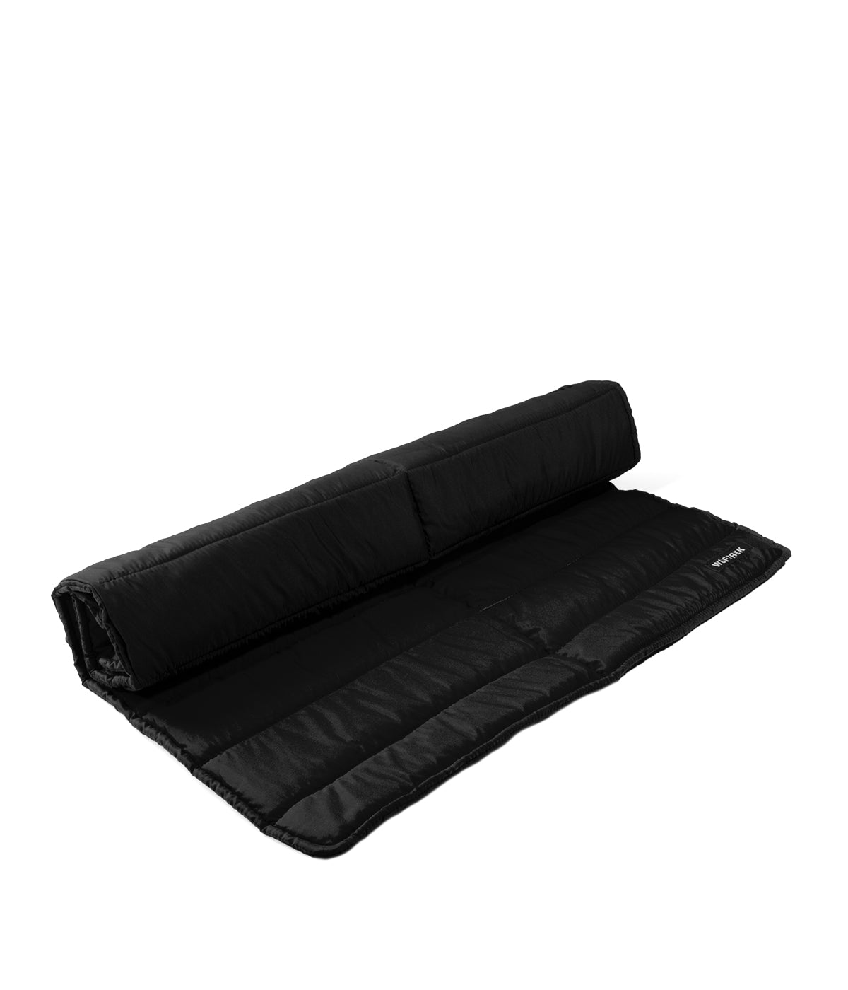 Una cama para perros enrollada en color negro