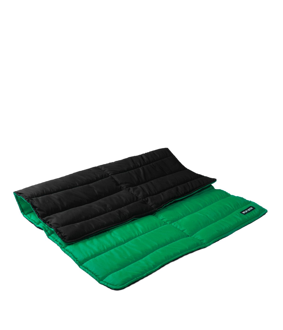 Cama para perros color verde bosque doblada a la mitad