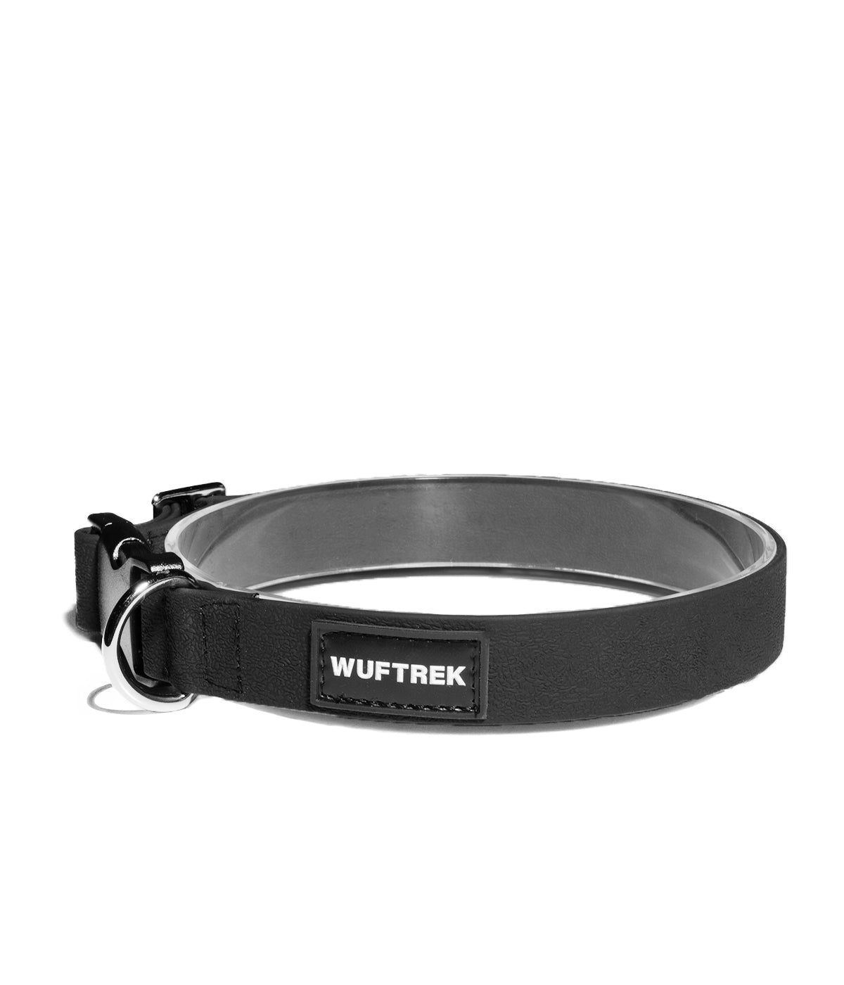 Black Biothane dog collar
