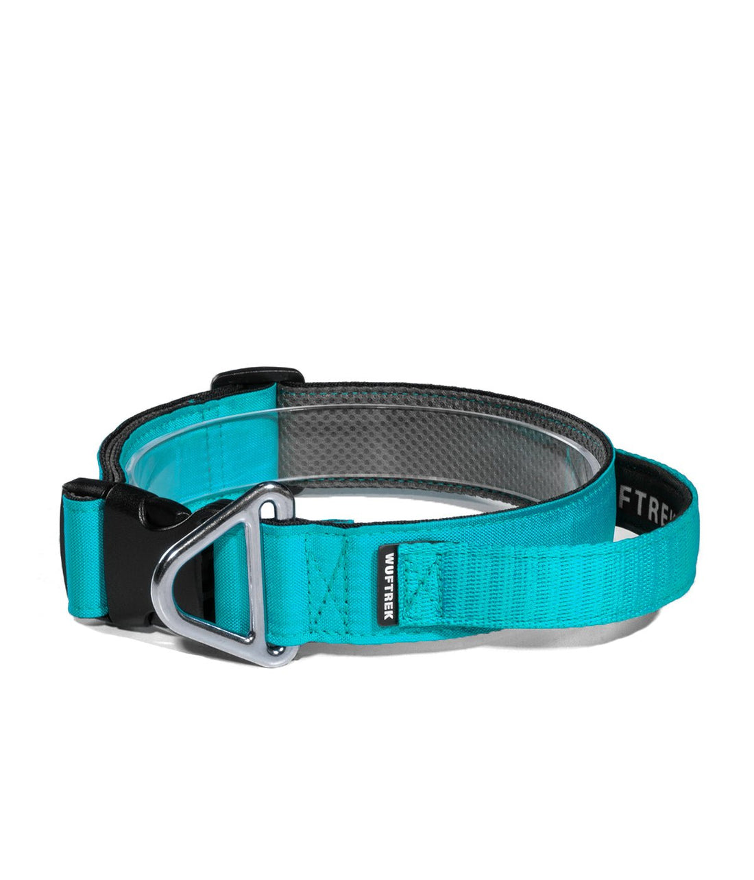 Collar con manija para perros TrekForce color azul turquesa