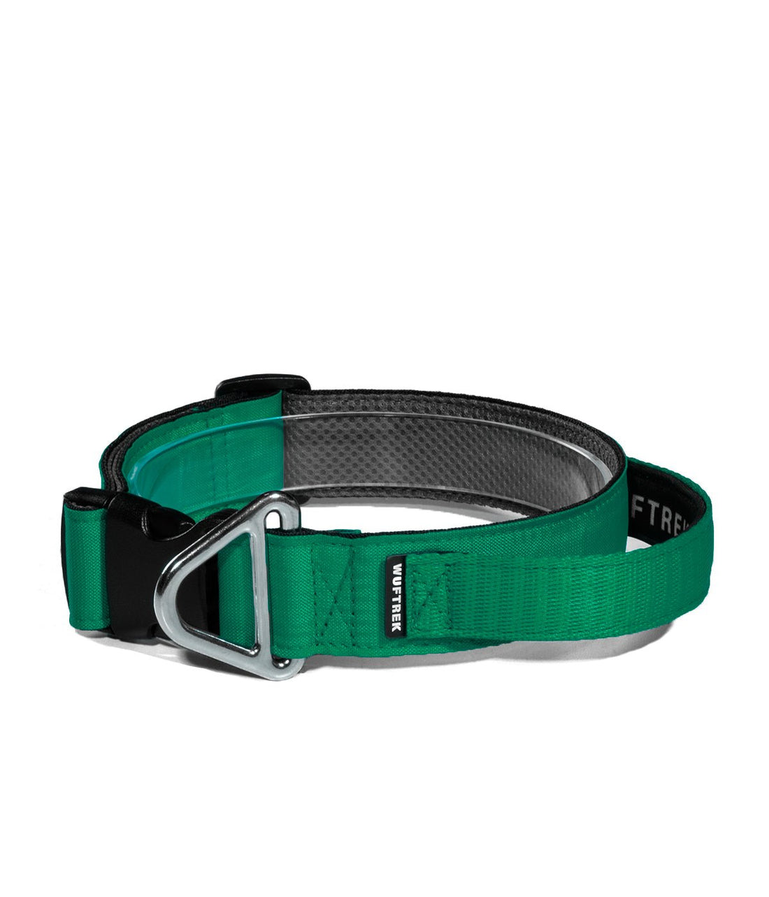 Collar con manija para perros TrekForce color verde