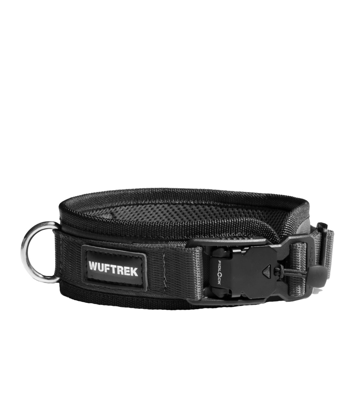 Collar para perros TrekLock con hebilla magnetica y metalica Fidlock color negro