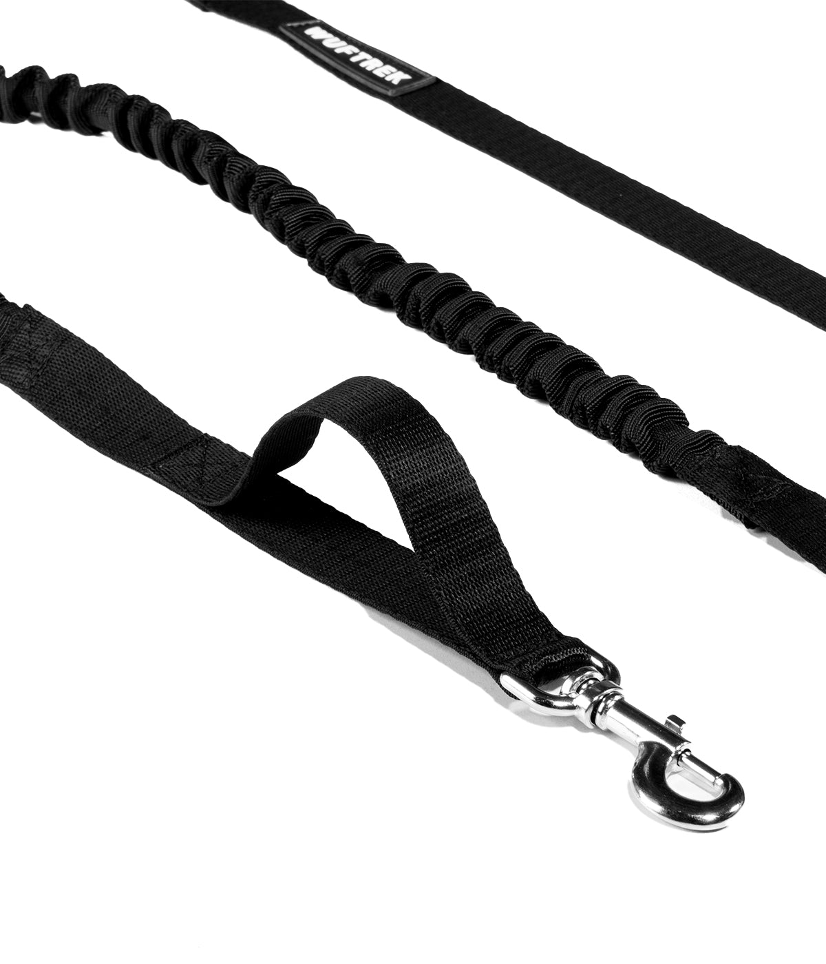Control handle on the shock-absorbing dog leash
