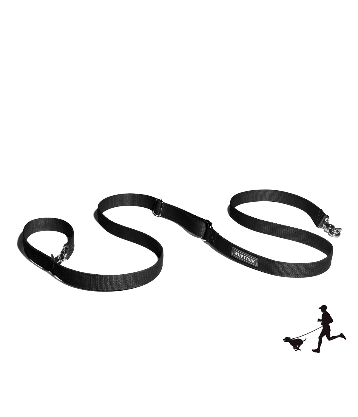 Correa manos libres para perros color negro