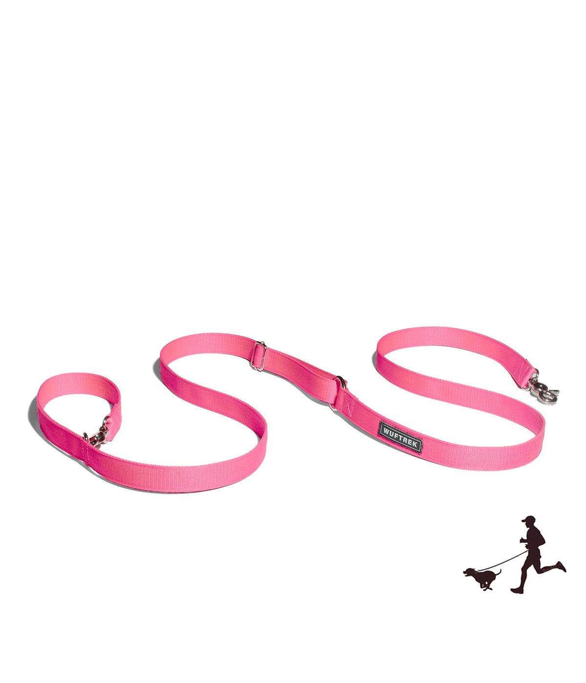 una correa larga para perros color rosa flamingo