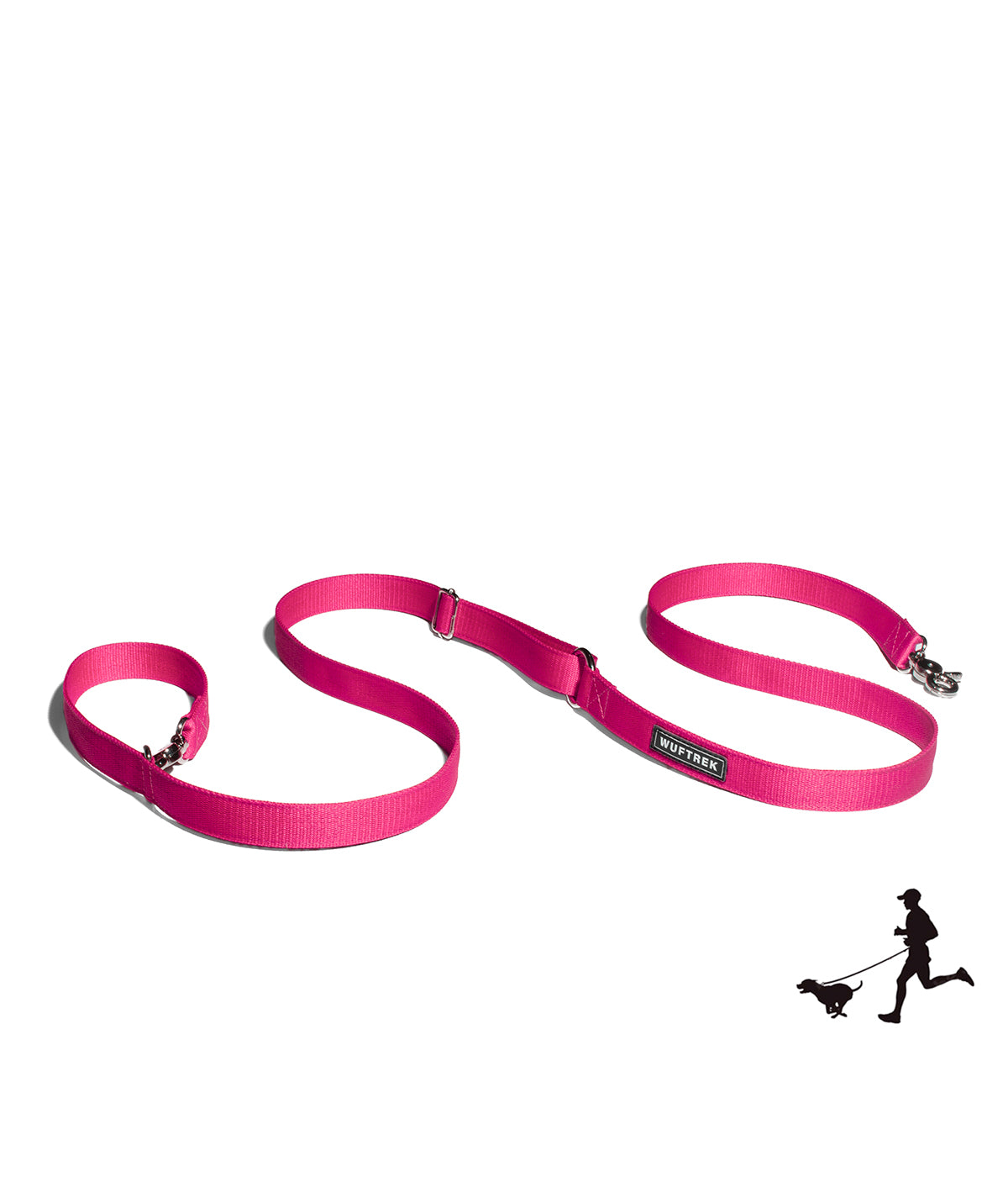 Una correa manos libres para perros color fucsia