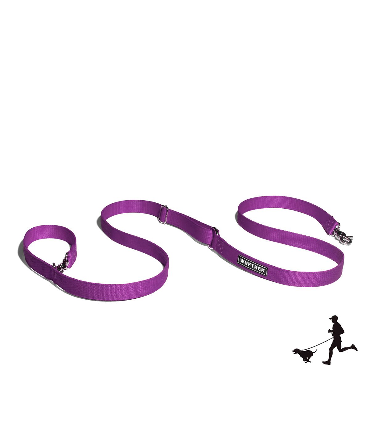 Correa para perros manos libres color violeta