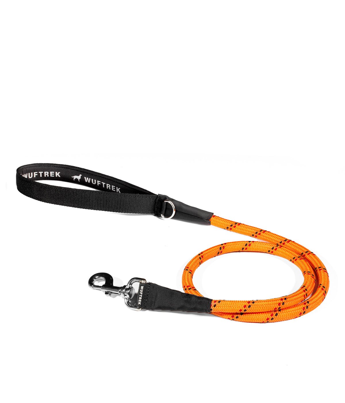 Heavy-duty orange nylon dog leash