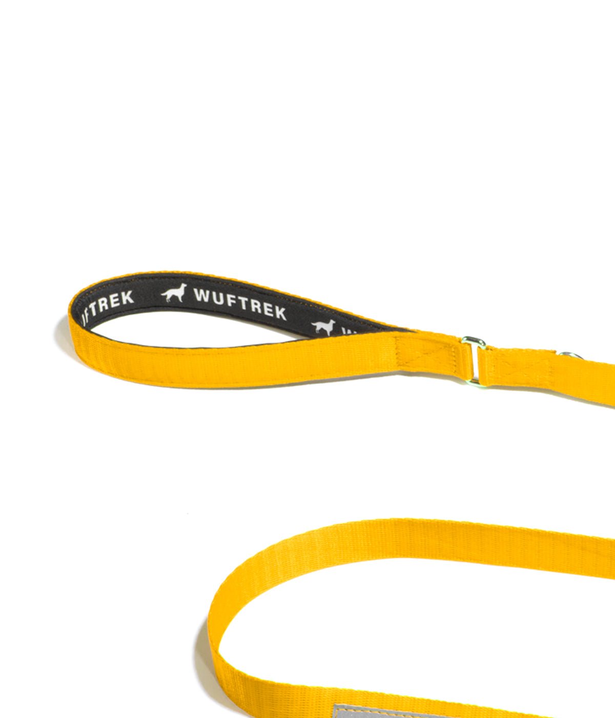 Handle detail on the yellow TrekPro dog leash