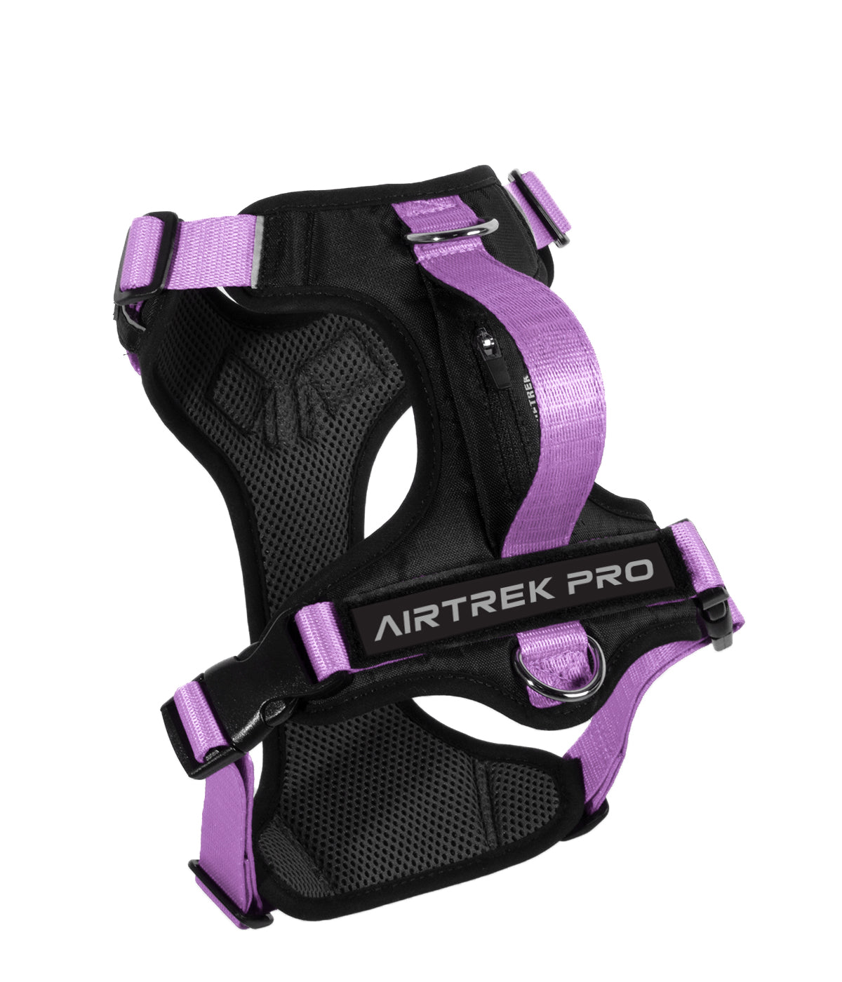 Rear view of the lilac AirTrek Pro dog harness
