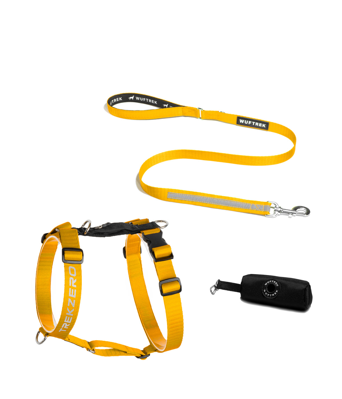 TrekZero H-Series Trekker harness, TrekPro leash and TrekBag waste bag holder combo