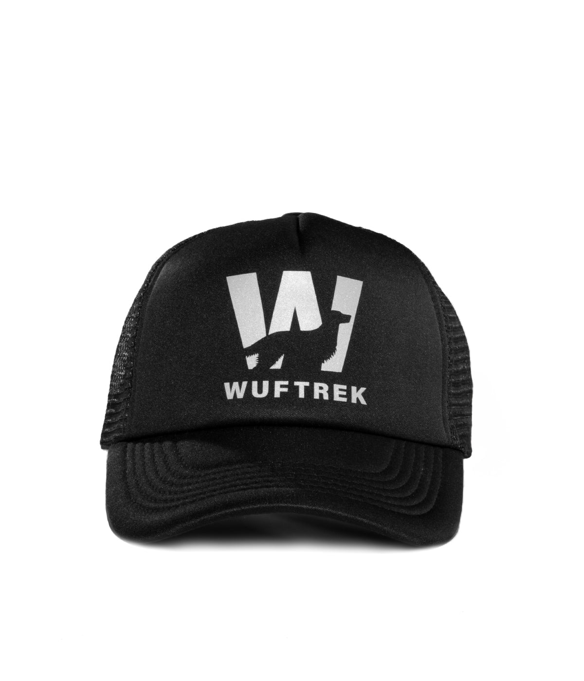 Front view of the black unisex cap