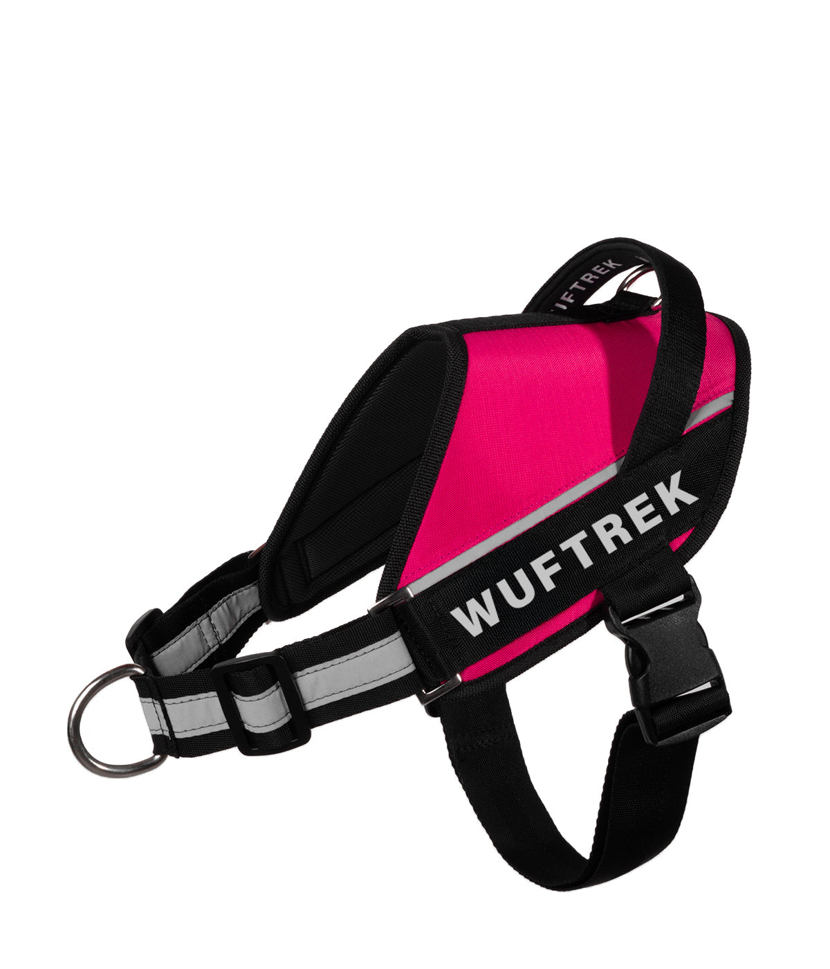 Arnés para perros para personalizar con parche UrbanTrek color fucsia
