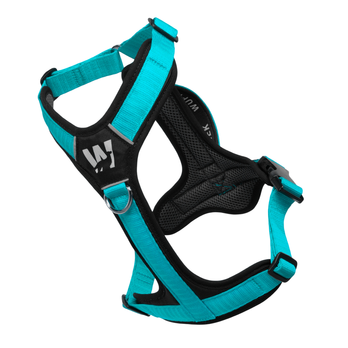 Un arnés para perro referencia TrekFit Y-Series color azul y negro