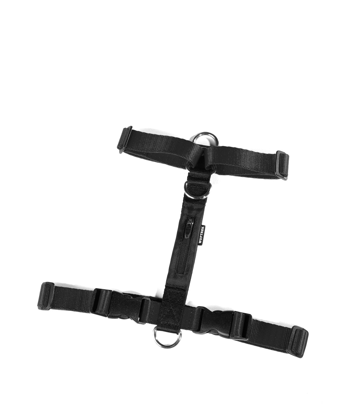 Top view of the TrekZero H-Series black dog H-Harness