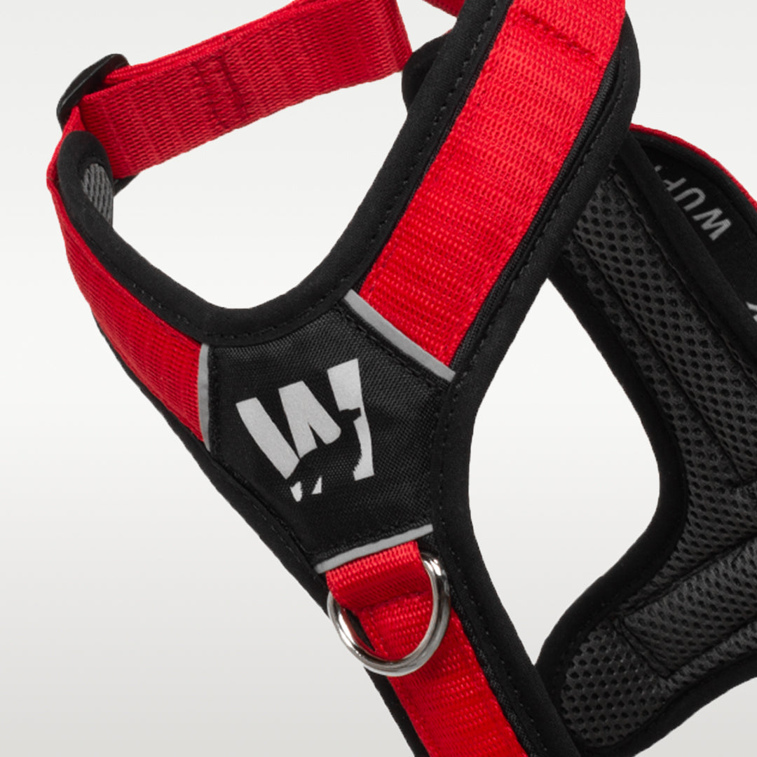 Logo reflectivo del arnés TrekFit Y-Series para perros