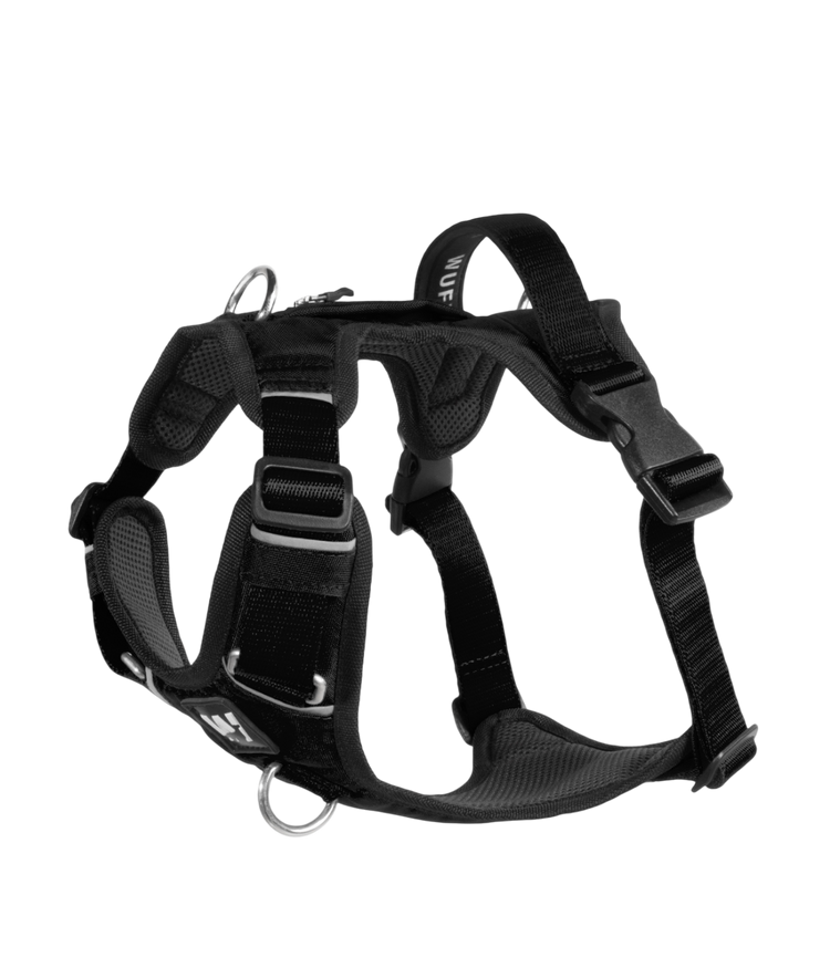 Una pechera para perros color negro