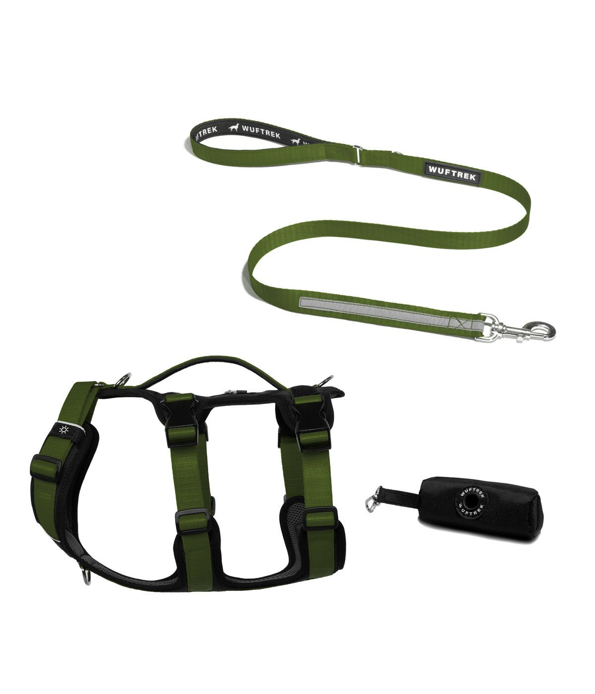 TrekFit Y-3 Ranger harness, TrekPro leash and TrekBag waste bag holder combo