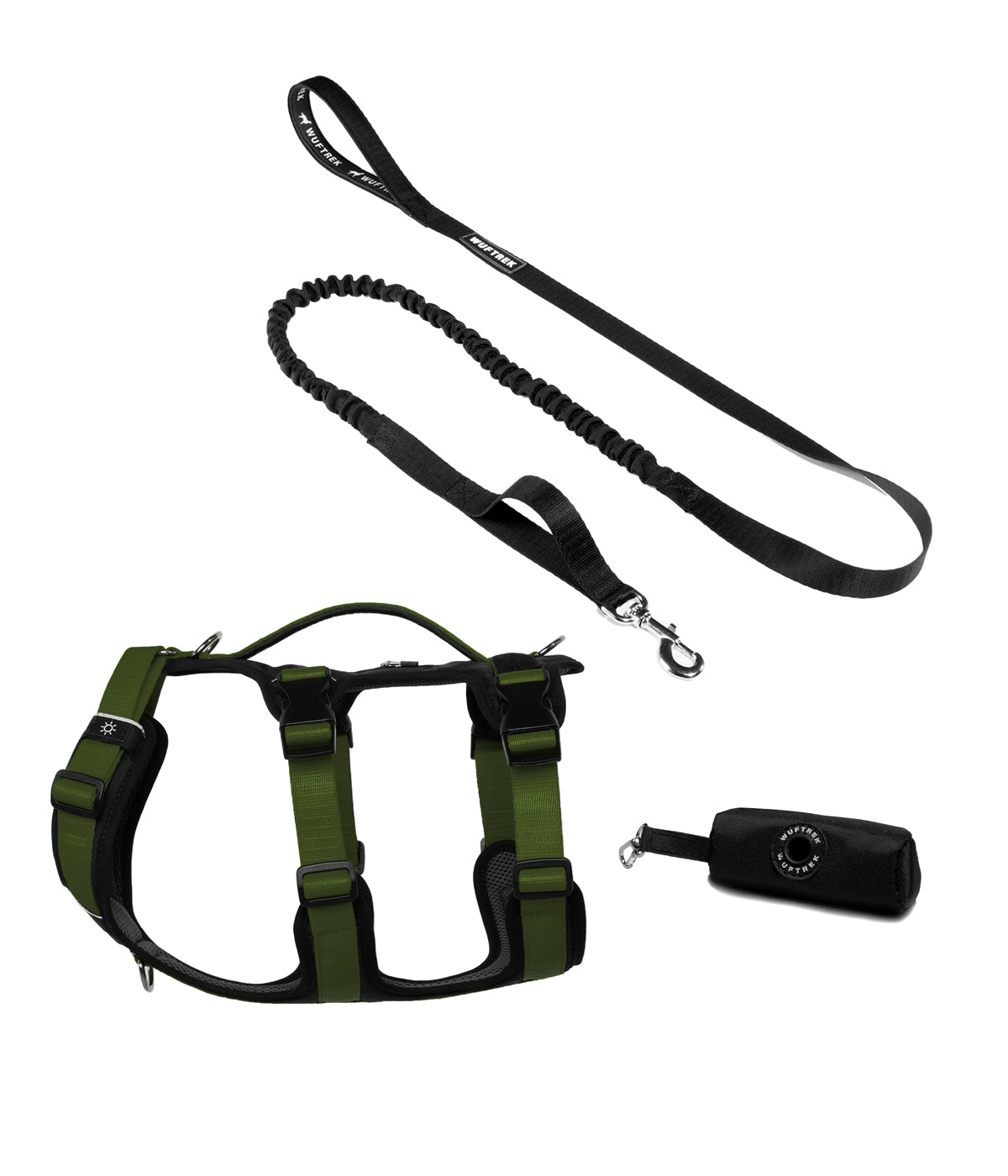 TrekFit Y-3 Ranger harness, TrekShock leash and TrekBag waste bag holder combo