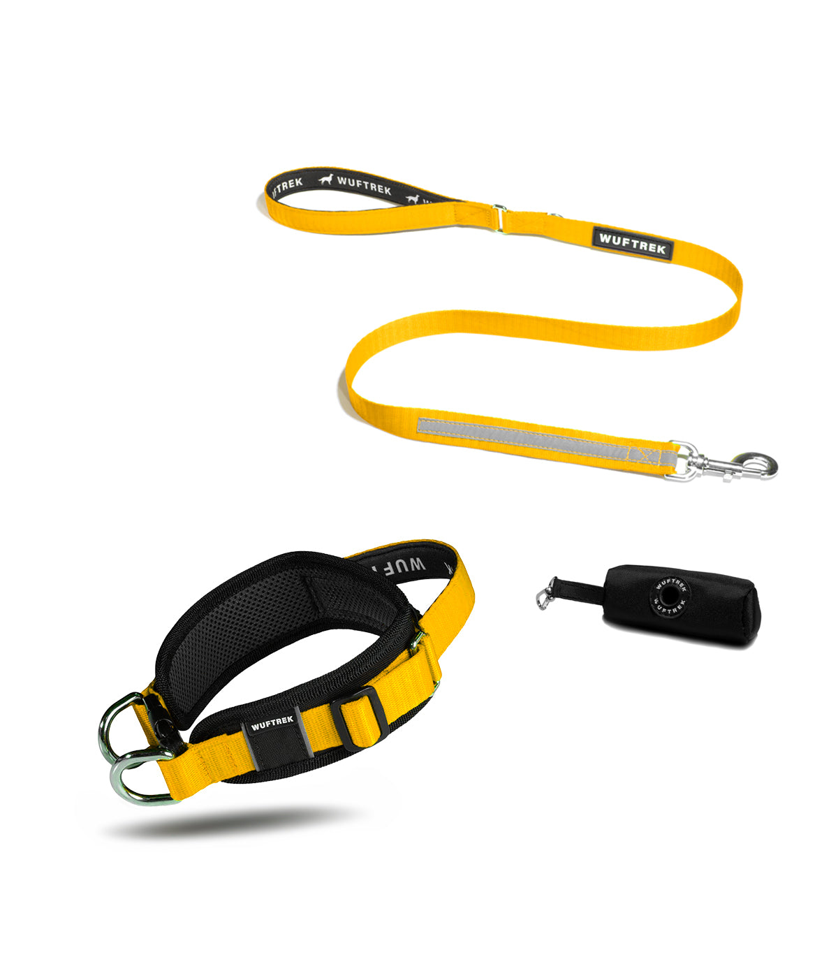 MaxTrek Find Trekker collar, TrekPro leash and TrekBag waste bag holder combo
