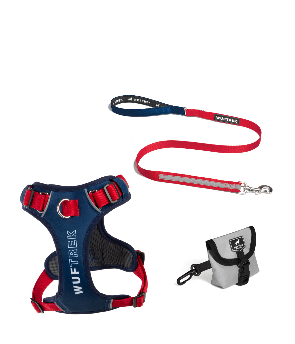 Combo para perros AirTrek 3.0 referencia Azure color azul y rojo