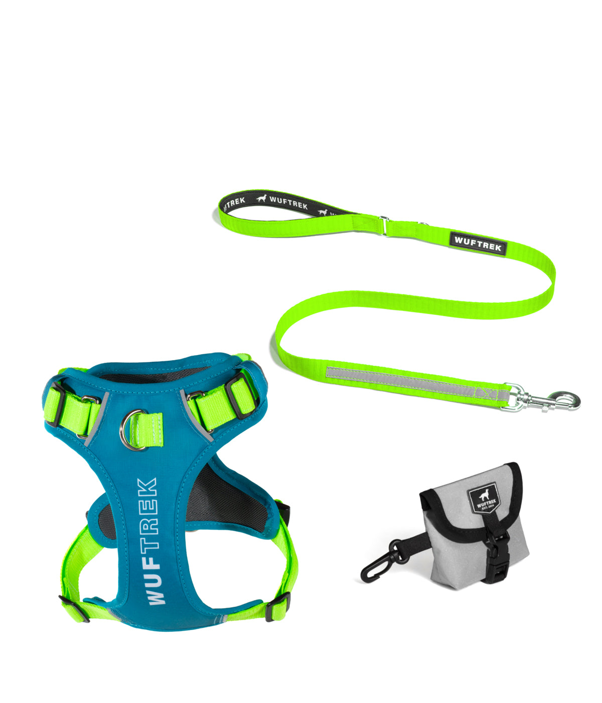 Combo para perros AirTrek 3.0 referencia Lime color turquesa y verde neón