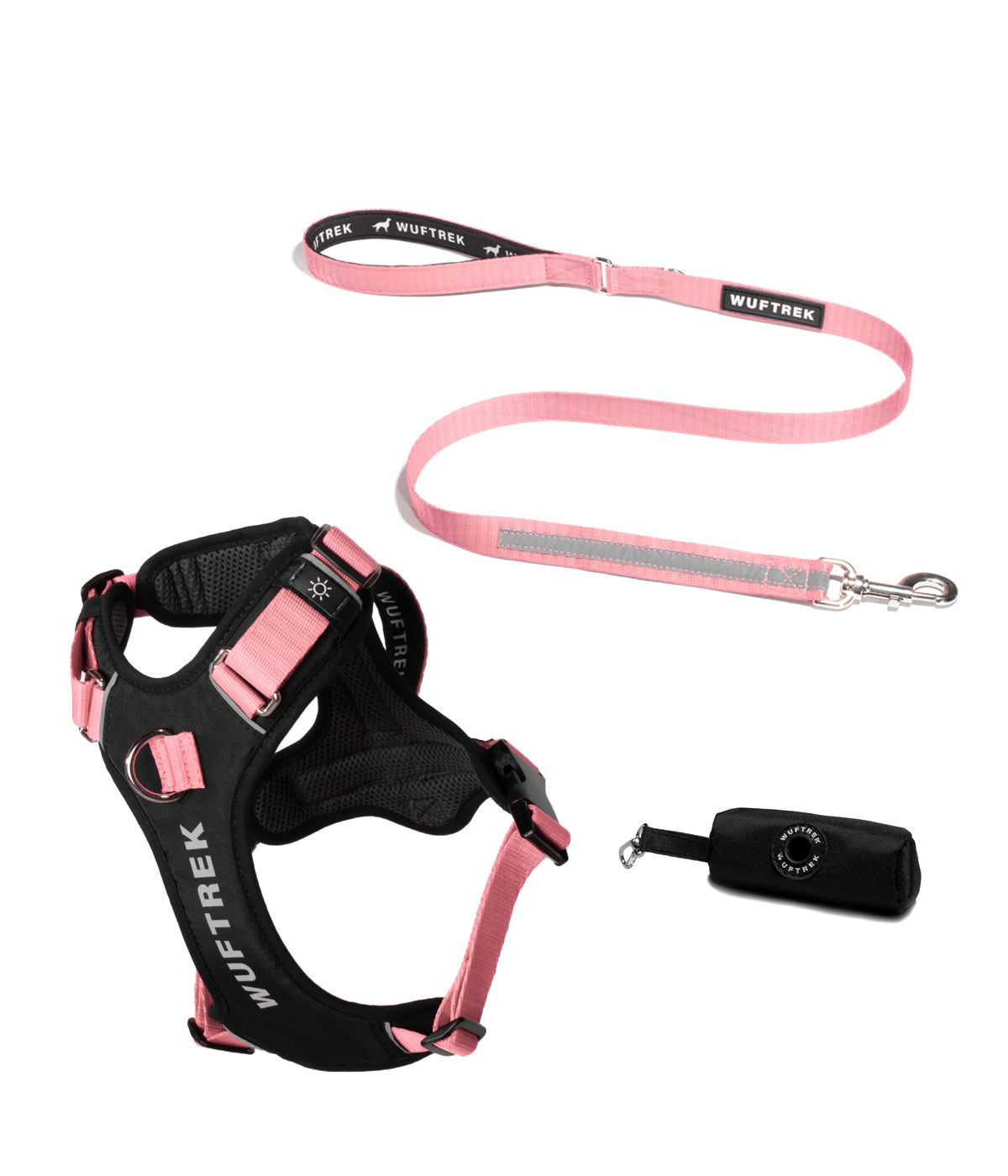 AirTrek Pro Rose harness, TrekPro leash and TrekBag waste bag holder combo