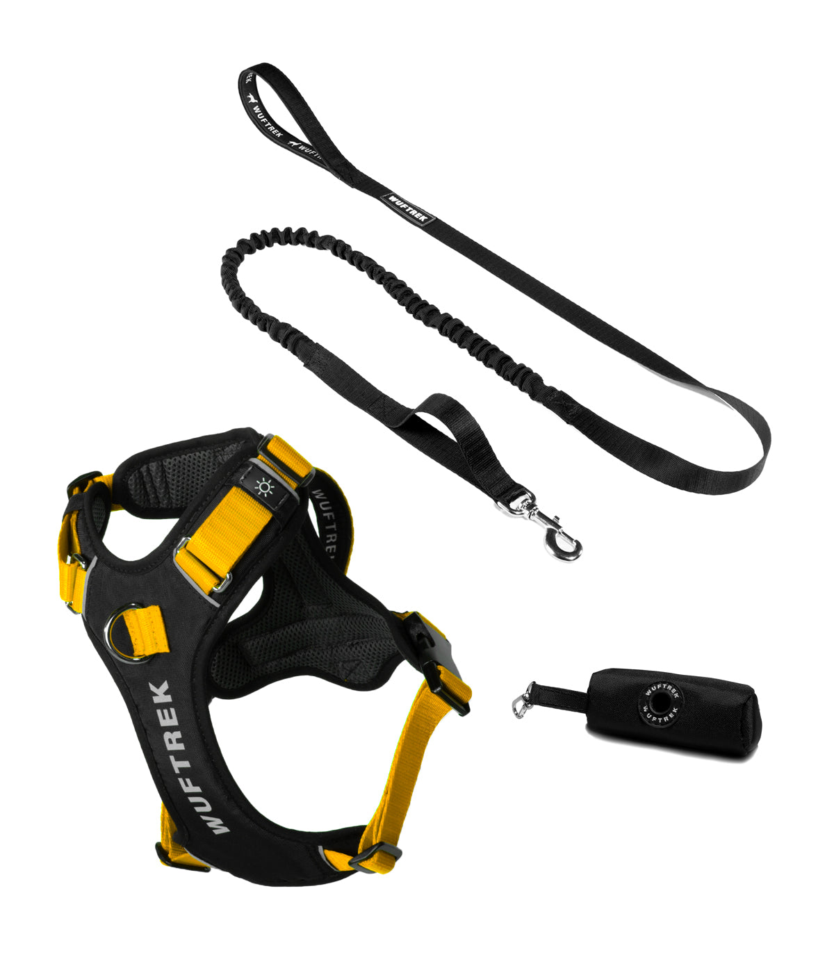 AirTrek Pro Trekker harness, TrekShock leash and TrekBag waste bag holder combo