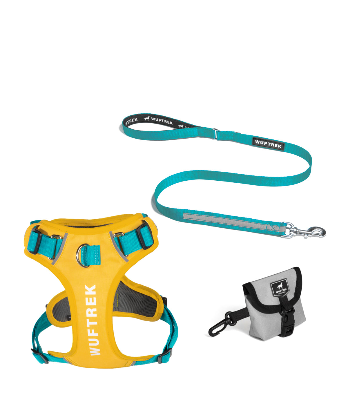 Combo para perros AirTrek 3.0 referencia Trekker color amarillo y turquesa