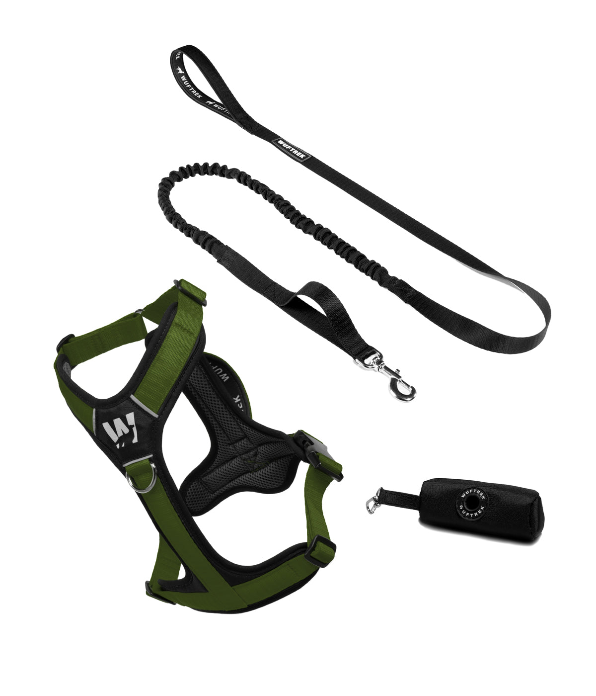 TrekFit Y-Series Ranger harness, TrekShock leash and TrekBag waste bag holder combo