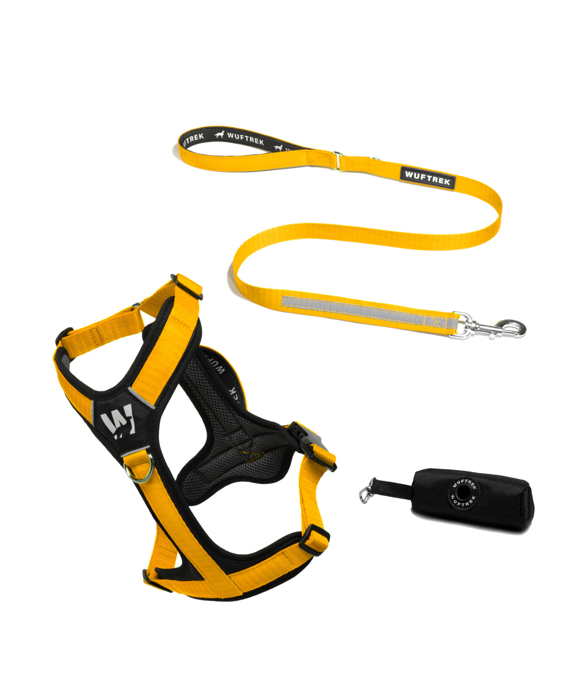 TrekFit Y-Series Trekker harness, TrekPro leash and TrekBag waste bag holder combo