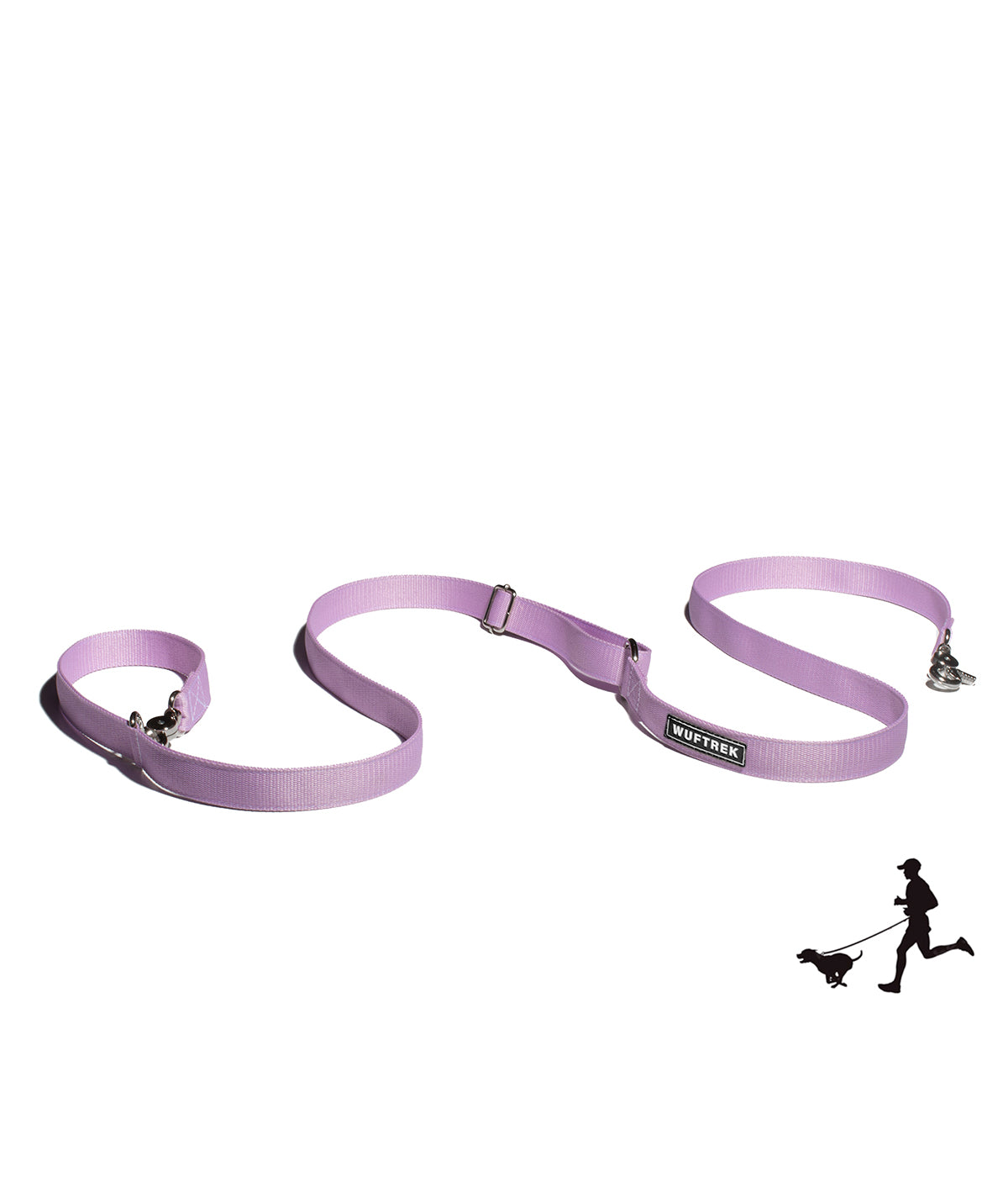 Lilac hands-free dog leash