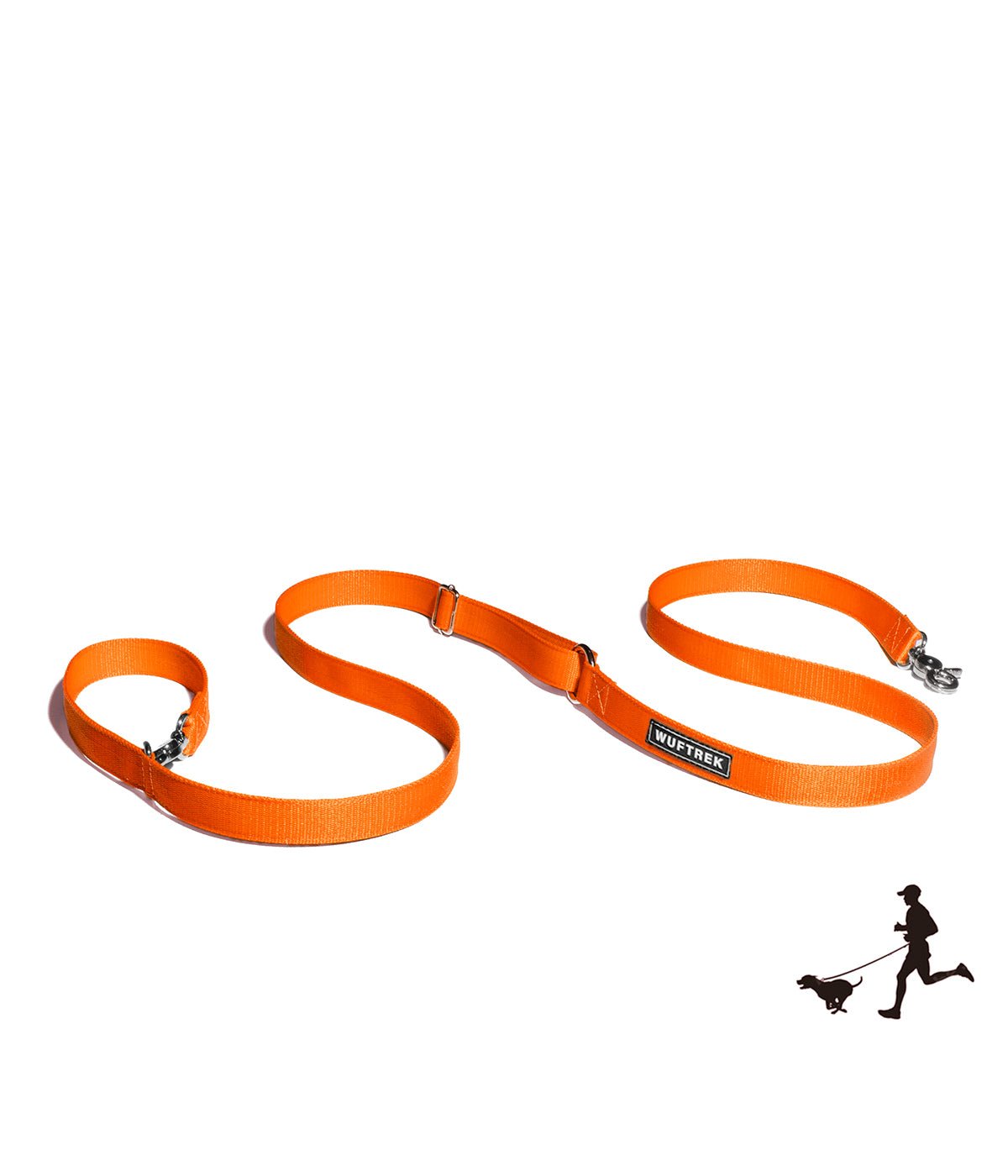 Orange hands-free dog leash