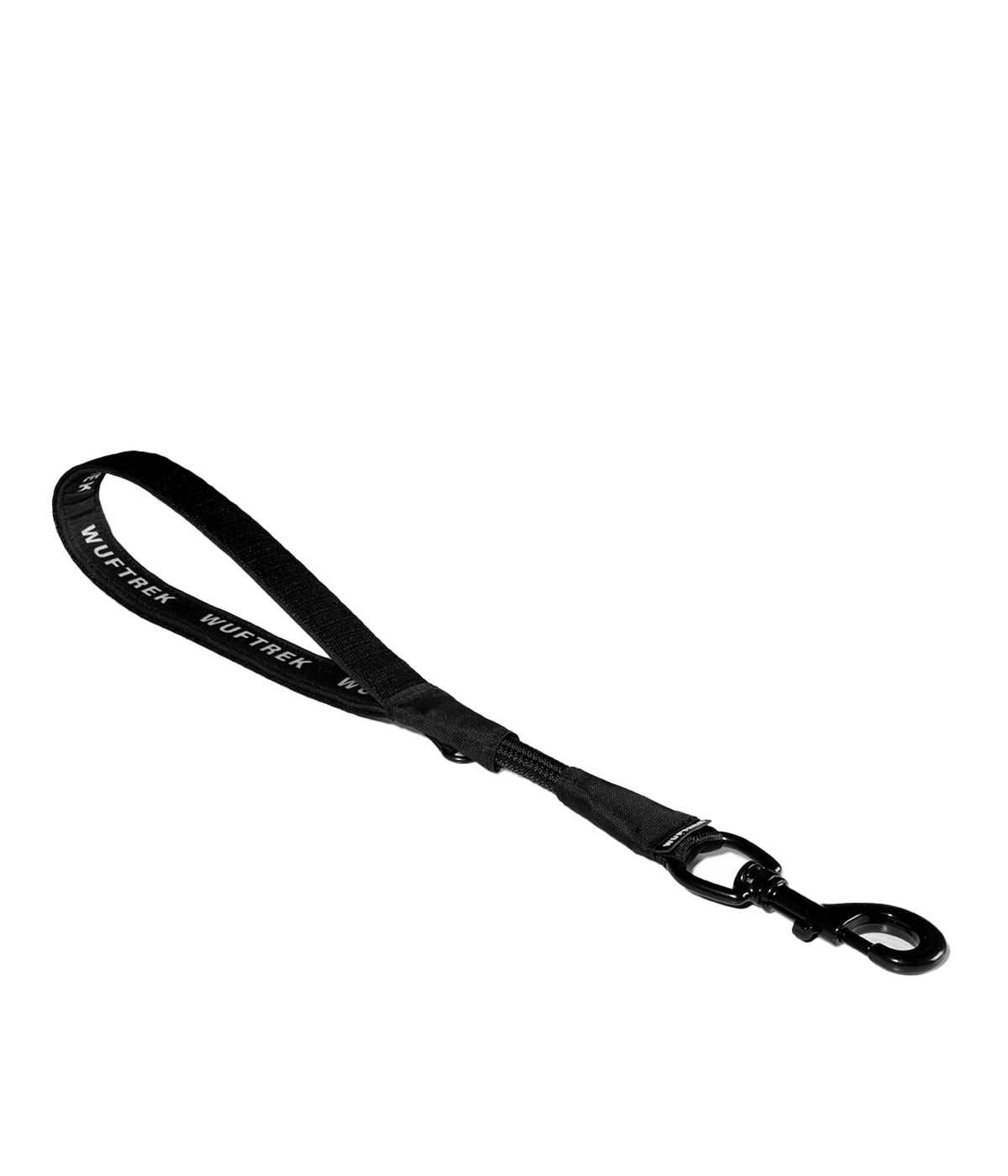 Una correa corta para perros color negro