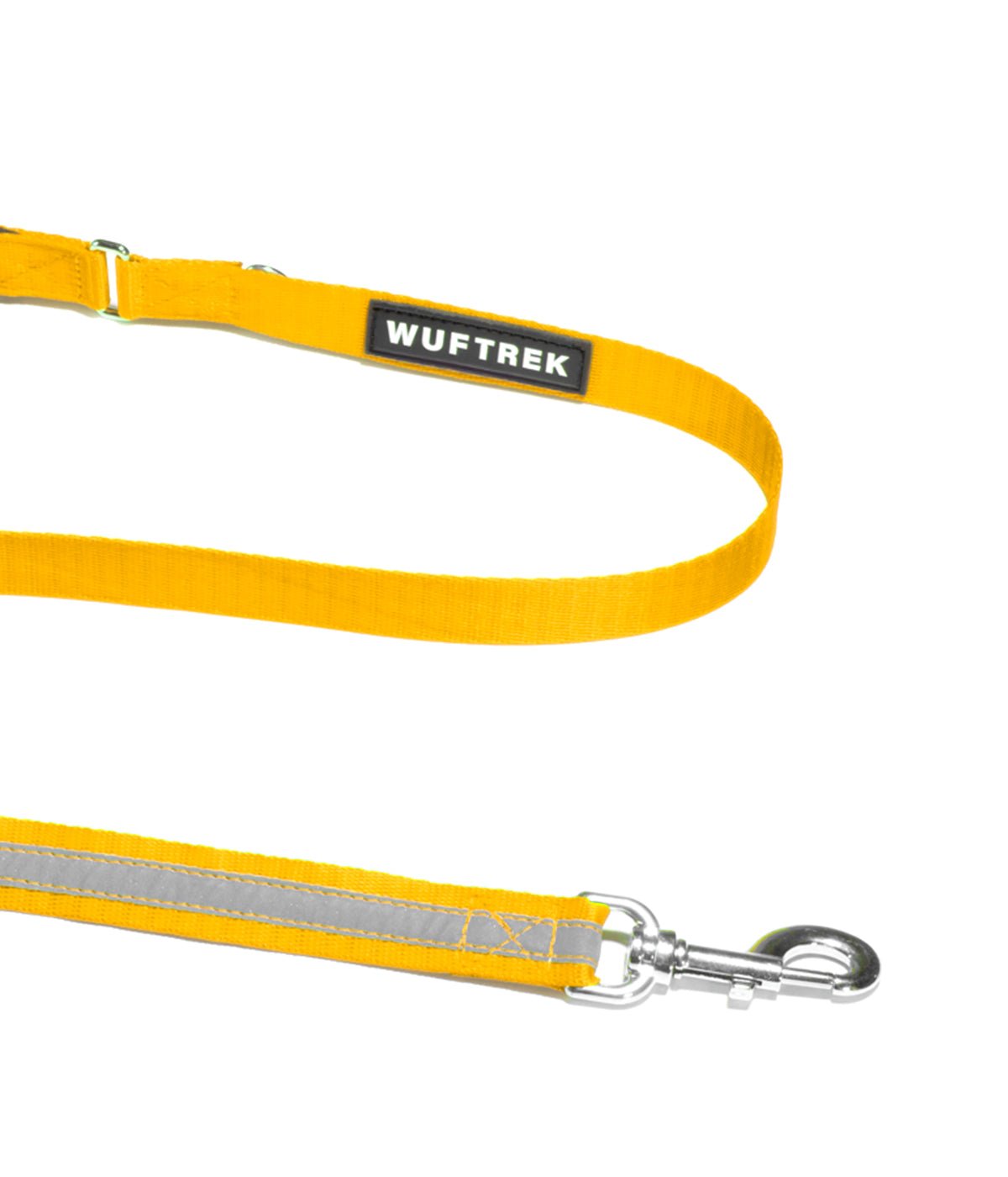 Yellow TrekPro dog leash with safety hardware