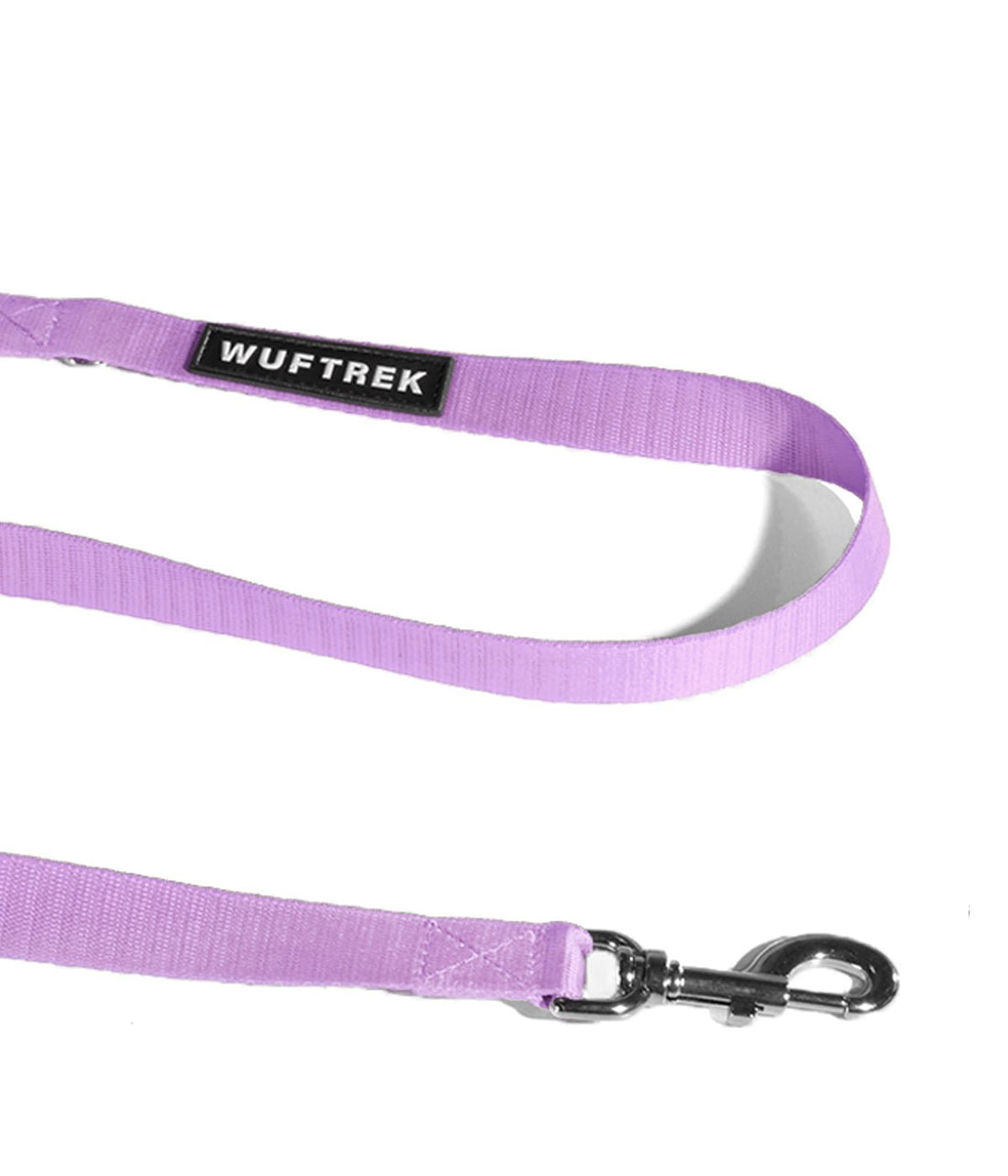 Detalle del herraje de la correa para perros GoTrek color lila