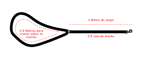 Guía de medidas correa larga para perros FreeTrek