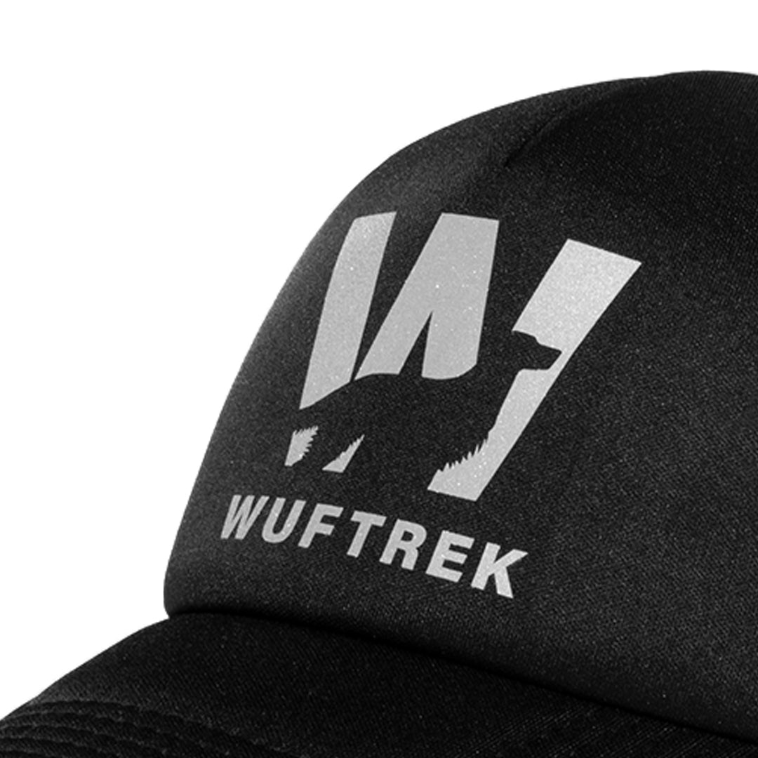 Close-up of the black unisex cap
