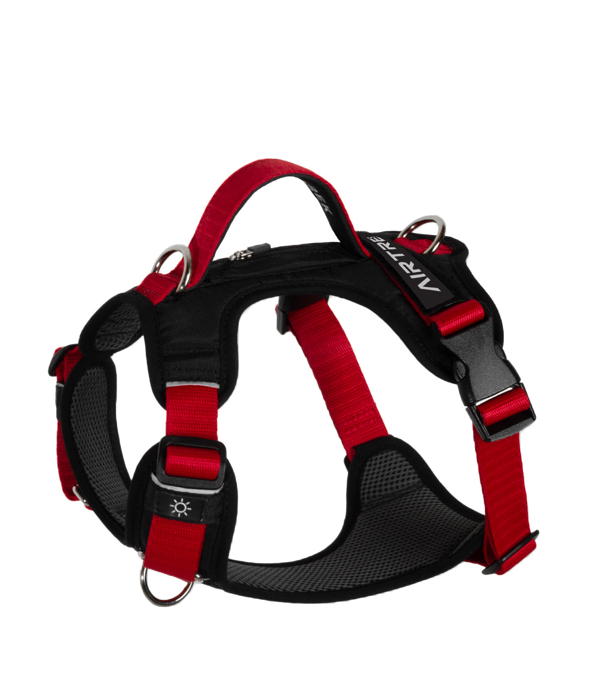 Side view of the Sunset red AirTrek Pro dog harness