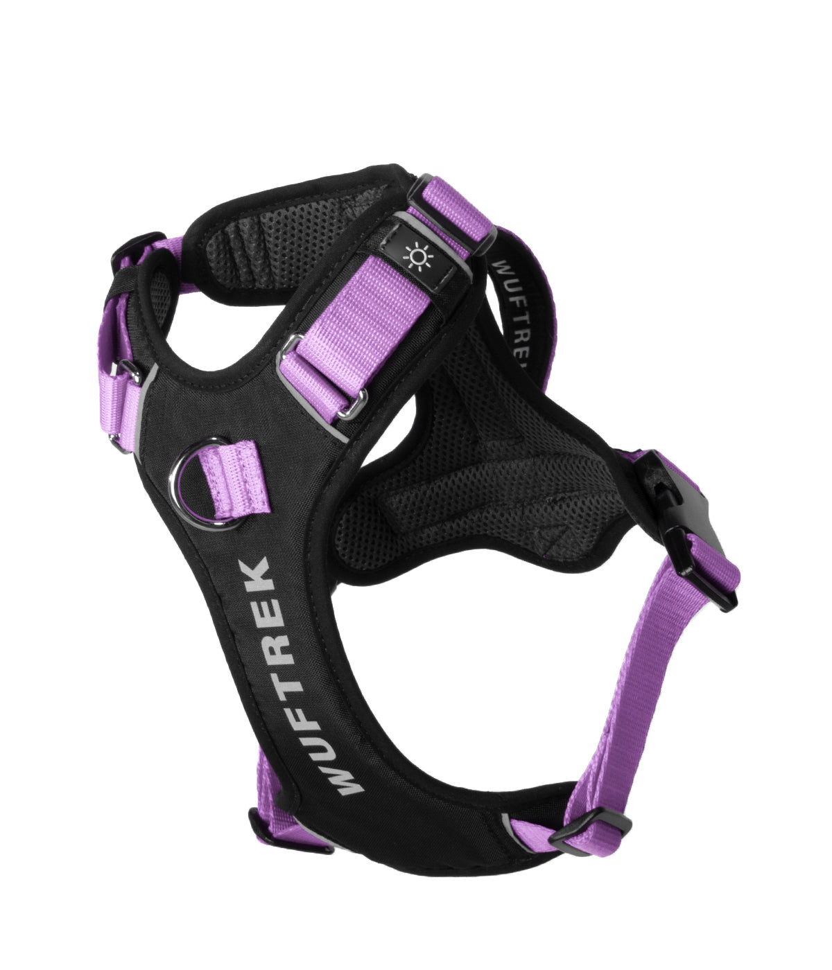 Front view of the lilac AirTrek Pro dog harness