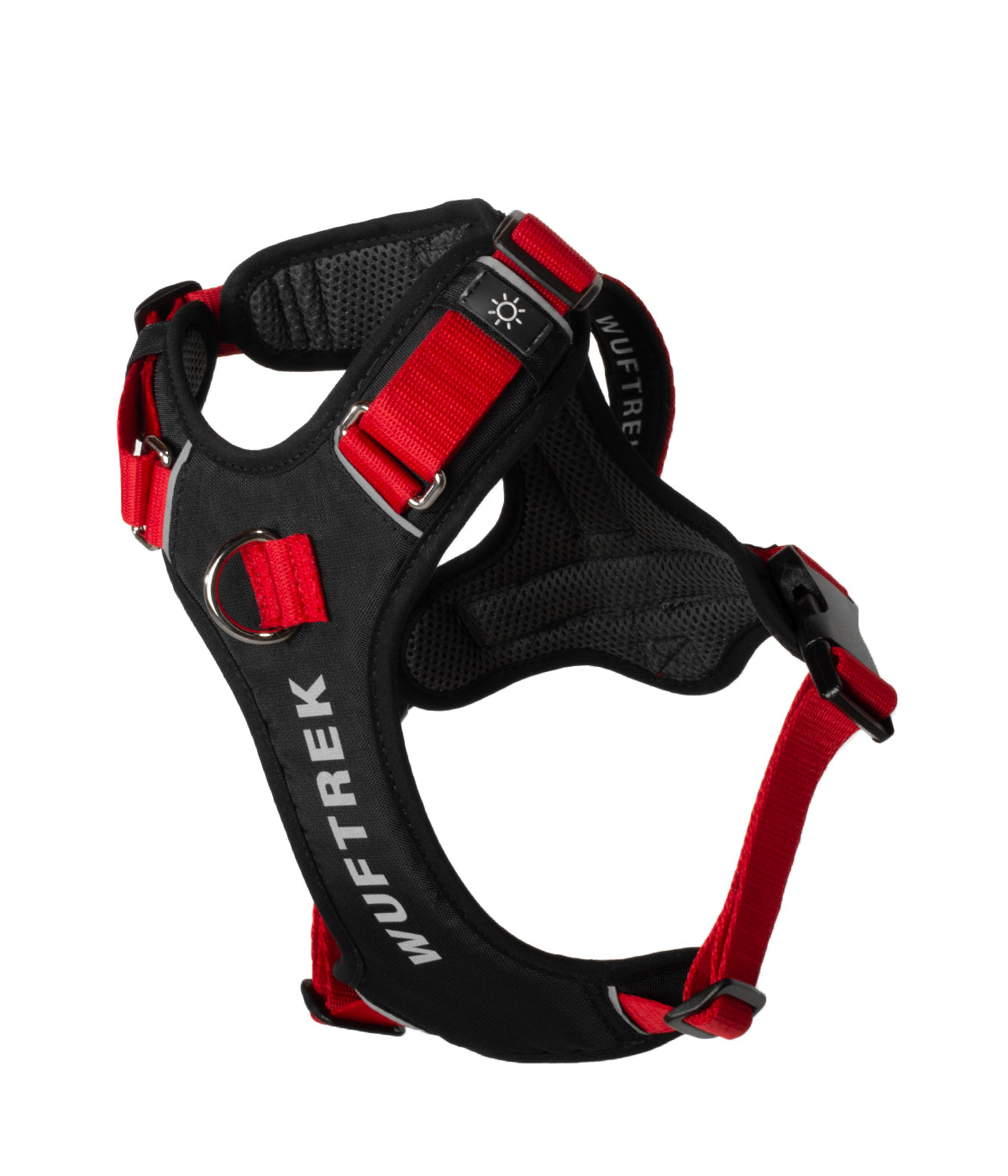 Front view of the Sunset red AirTrek Pro dog harness